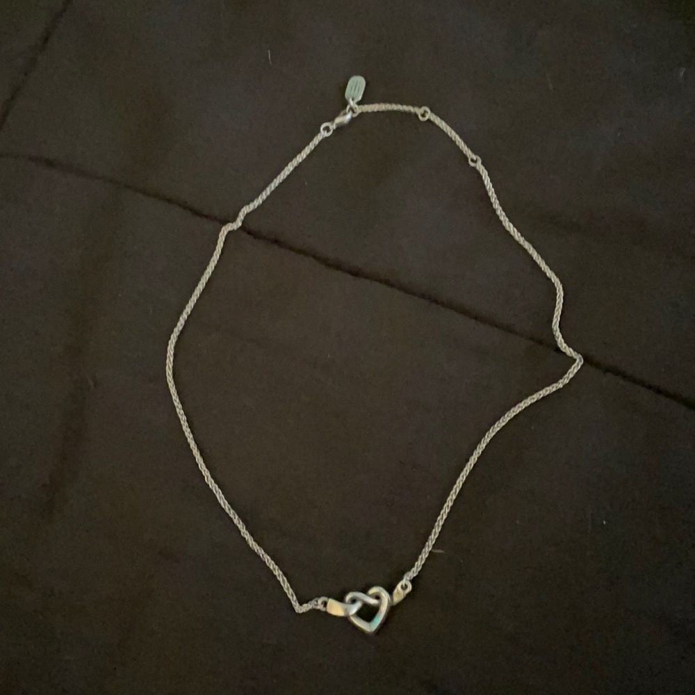 Silver James Avery Heart Knot Necklace